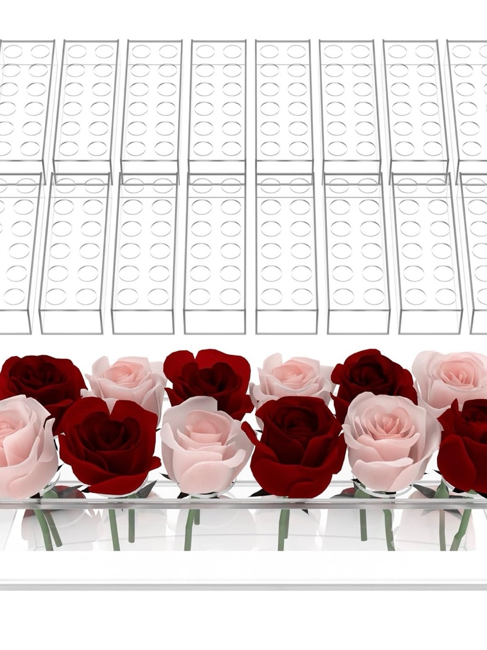 Acrylic flowers vase